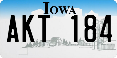 IA license plate AKT184