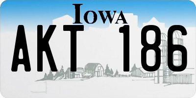 IA license plate AKT186