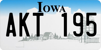 IA license plate AKT195