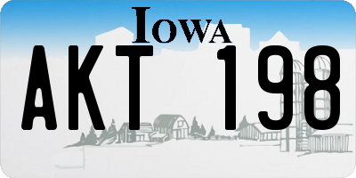 IA license plate AKT198
