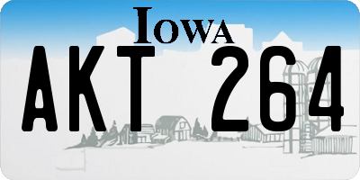 IA license plate AKT264