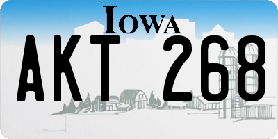 IA license plate AKT268