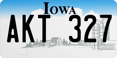 IA license plate AKT327