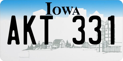 IA license plate AKT331