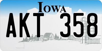 IA license plate AKT358
