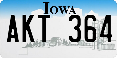 IA license plate AKT364