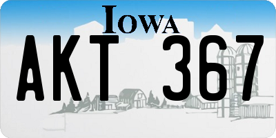 IA license plate AKT367