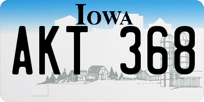 IA license plate AKT368