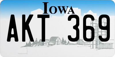 IA license plate AKT369