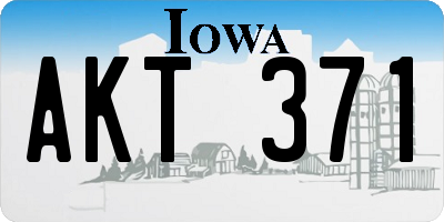 IA license plate AKT371