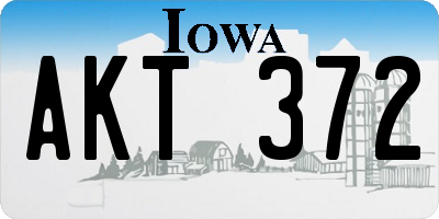 IA license plate AKT372