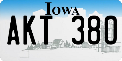 IA license plate AKT380