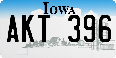 IA license plate AKT396
