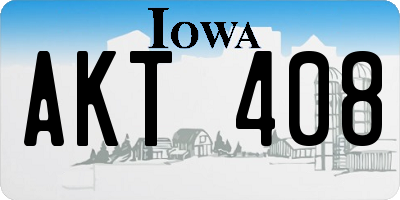 IA license plate AKT408