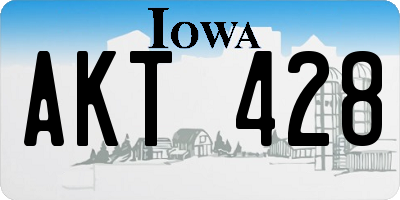 IA license plate AKT428