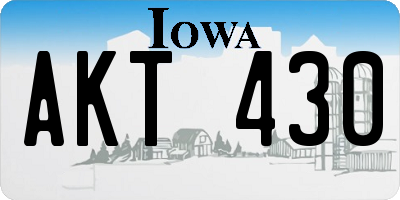 IA license plate AKT430
