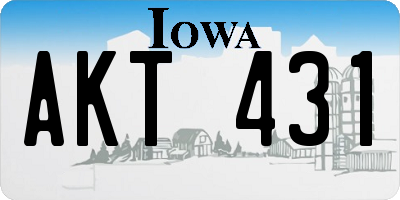 IA license plate AKT431