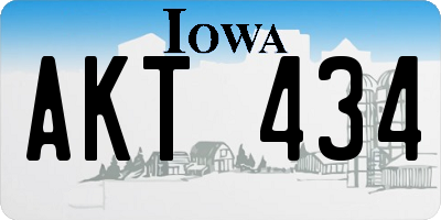 IA license plate AKT434