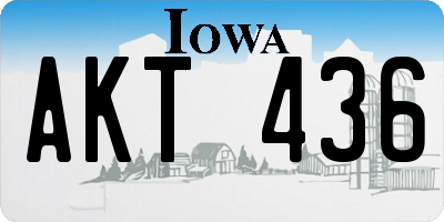 IA license plate AKT436