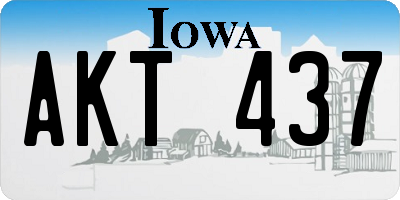 IA license plate AKT437