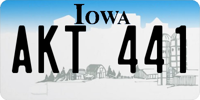 IA license plate AKT441