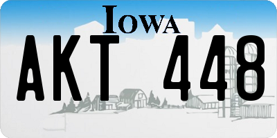 IA license plate AKT448