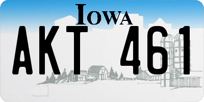 IA license plate AKT461