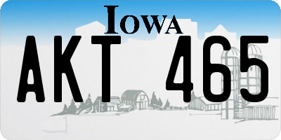 IA license plate AKT465