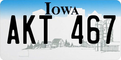IA license plate AKT467