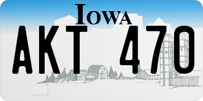 IA license plate AKT470