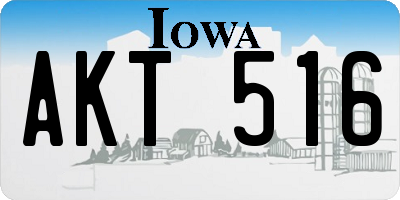 IA license plate AKT516