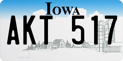IA license plate AKT517