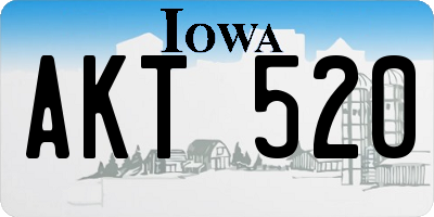 IA license plate AKT520