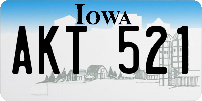 IA license plate AKT521