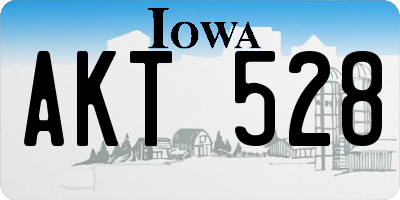 IA license plate AKT528