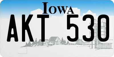 IA license plate AKT530