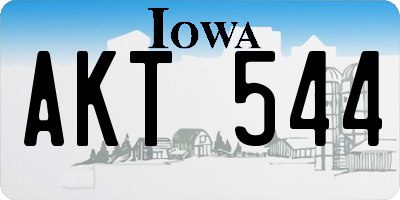 IA license plate AKT544