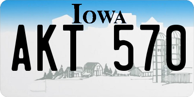IA license plate AKT570