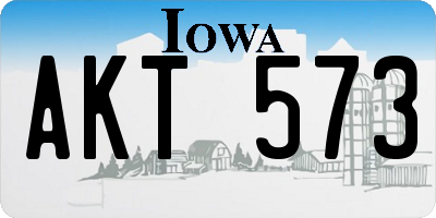 IA license plate AKT573
