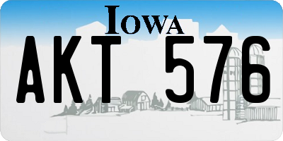 IA license plate AKT576
