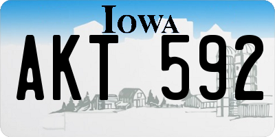 IA license plate AKT592