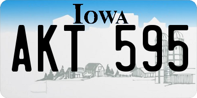 IA license plate AKT595