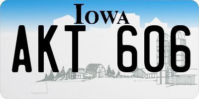 IA license plate AKT606