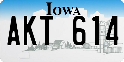 IA license plate AKT614