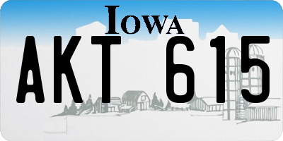 IA license plate AKT615