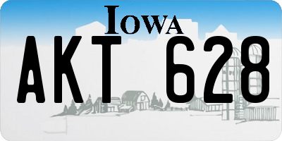 IA license plate AKT628