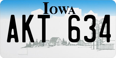 IA license plate AKT634