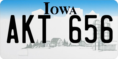 IA license plate AKT656