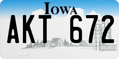 IA license plate AKT672