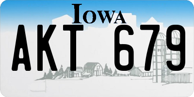 IA license plate AKT679